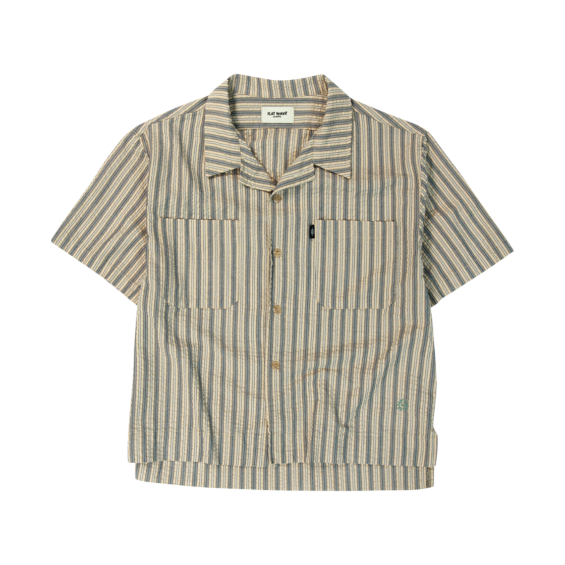 Hazy Stripe Shirt Blue Flatwave in Seoul Hazy Stripe Shirt Blue