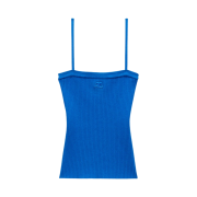 (W) Courreges Rib Tank Top Blue