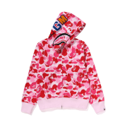 (W) BAPE ABC Camo Shark Full Zip Hoodie Pink