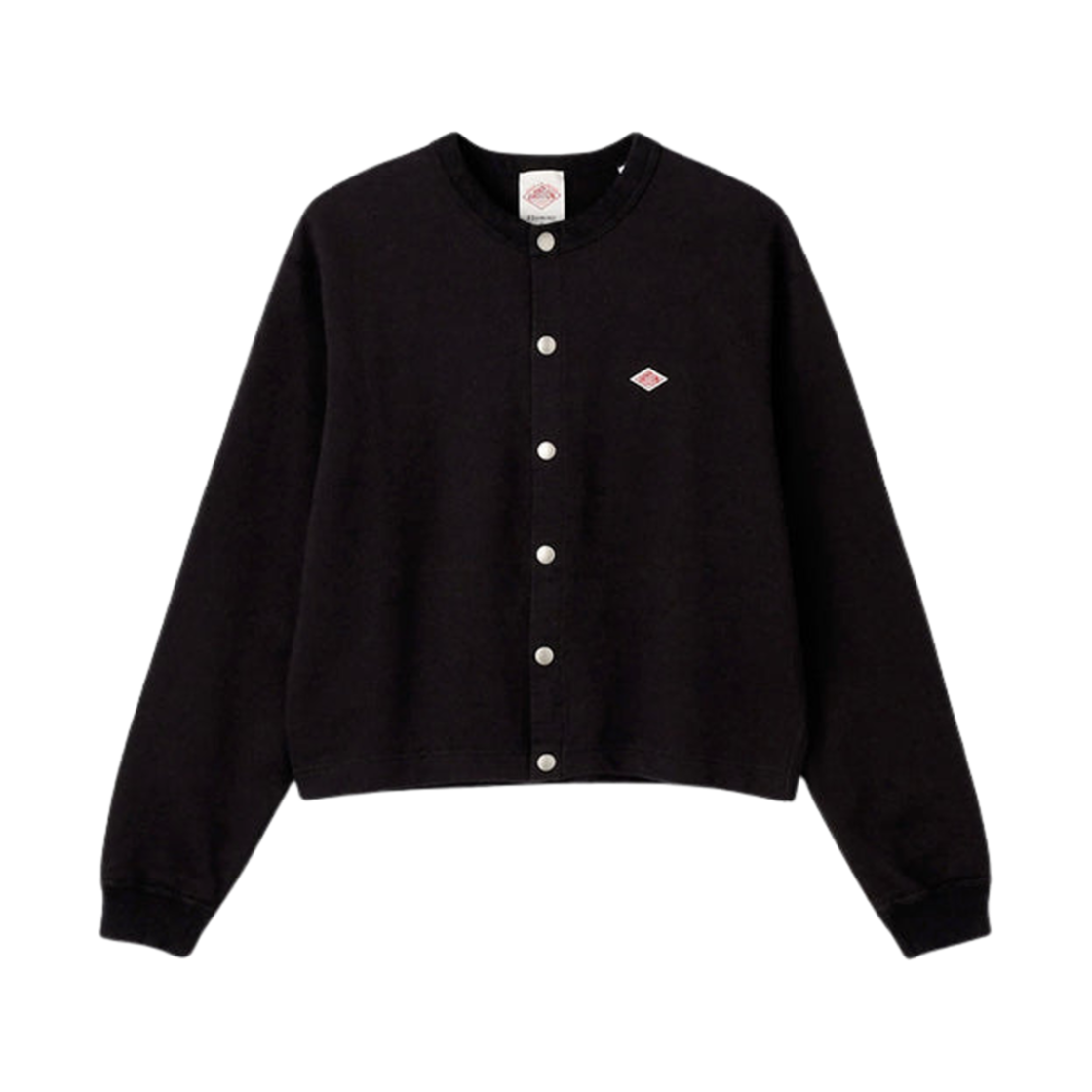 (W) 단톤 코튼 테리 크루넥 가디건 차콜((W) Danton Cotton Terry Crew Neck Cardigan Charcoal)