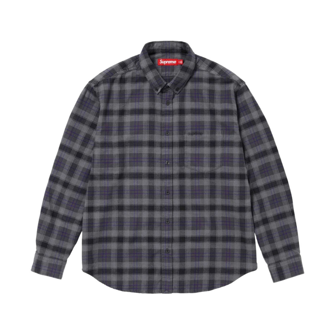 슈프림 플레이드 플란넬 셔츠 블랙 - 24SS