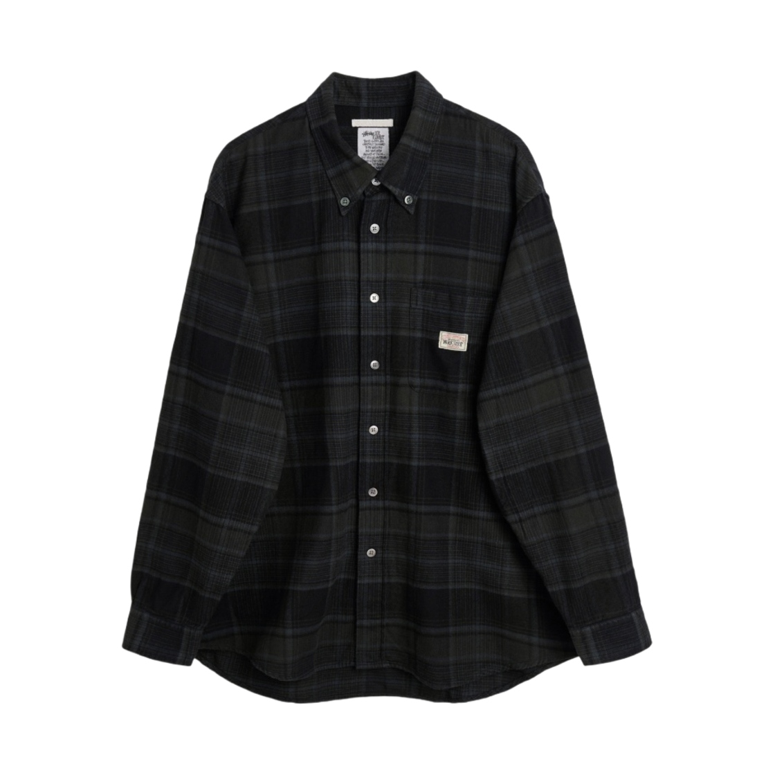 스투시 x 아워레가시 워크샵 체크 셔츠 오버다이드 블랙 체크(Stussy x Our Legacy Work Shop Check Shirt Overdyed Black Check)