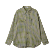 (W) Aeae Zip Pocket Check Shirts Green