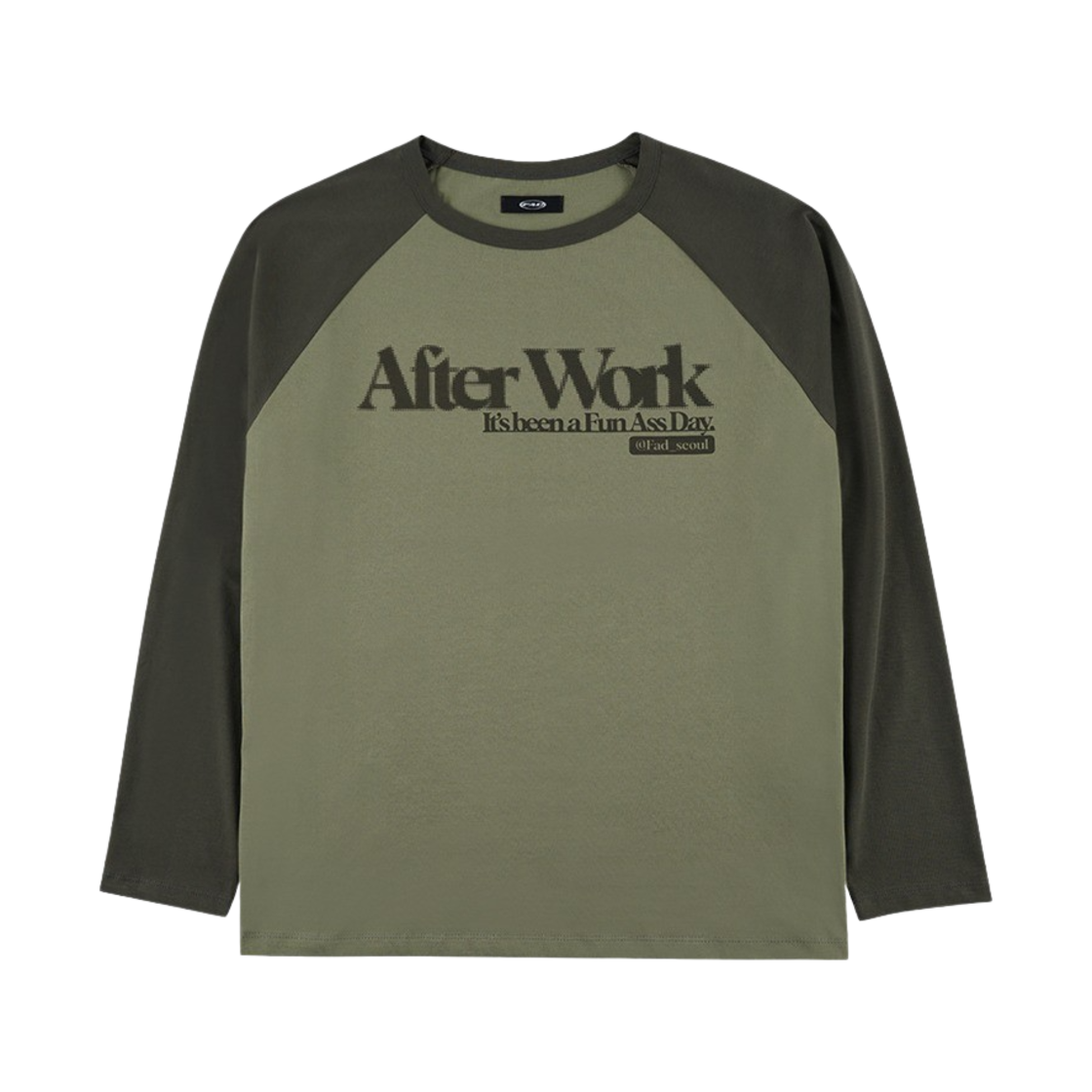 에프에이디 베이직 래글런 티 올리브