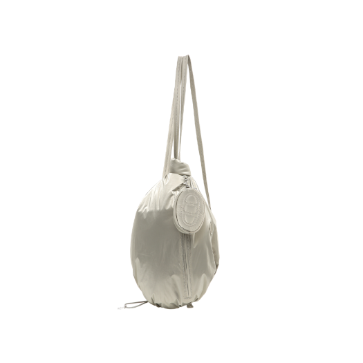 AABA5E131I1 Athe Vanessabruno Glossy Shoulder Bag And Backpack M Light Ivory