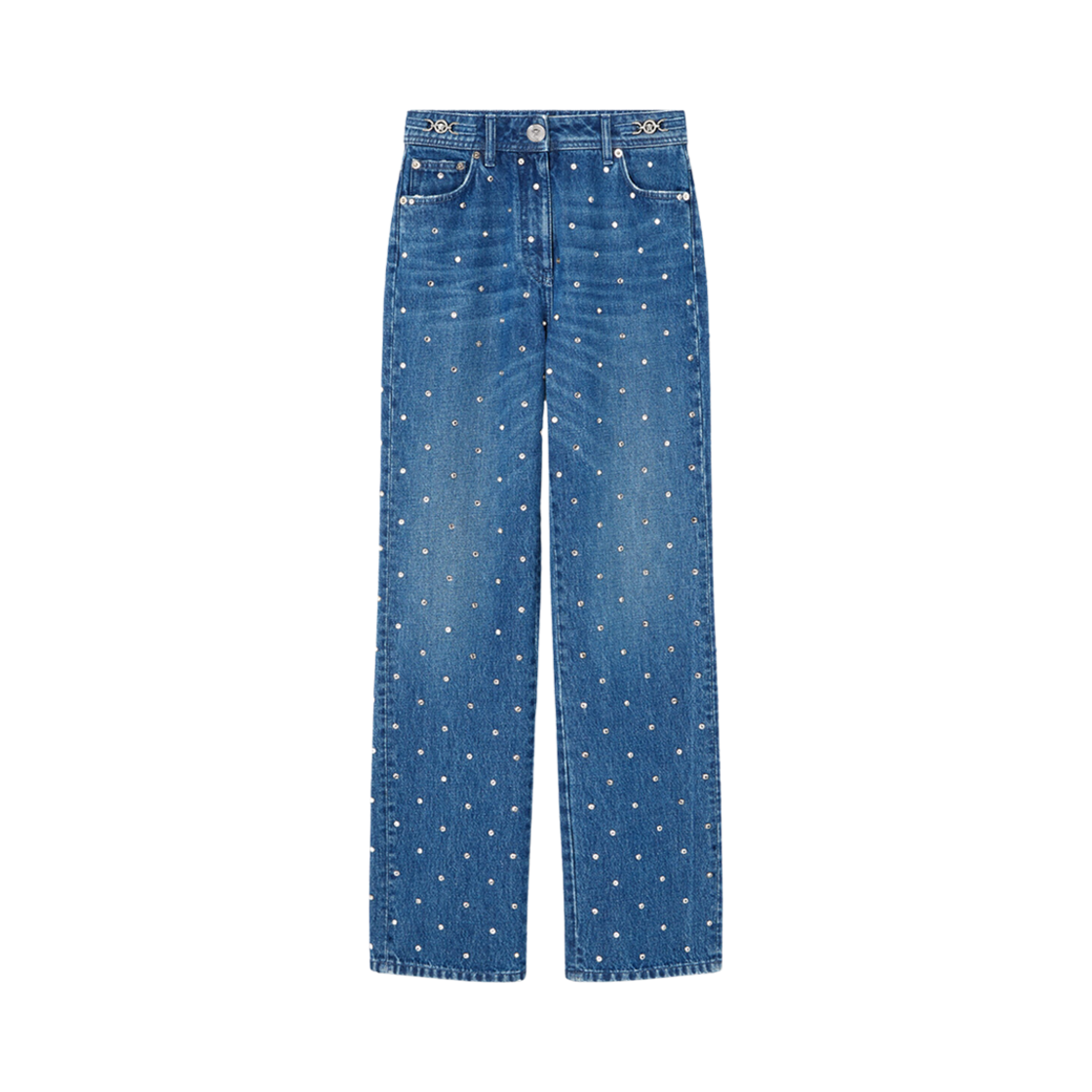 (W) 베르사체 씨엘로 스텔라토 메두사 '95 보이프렌드 진 블루((W) Versace Cielo Stellato Medusa '95 Boyfriend Jeans Blue)