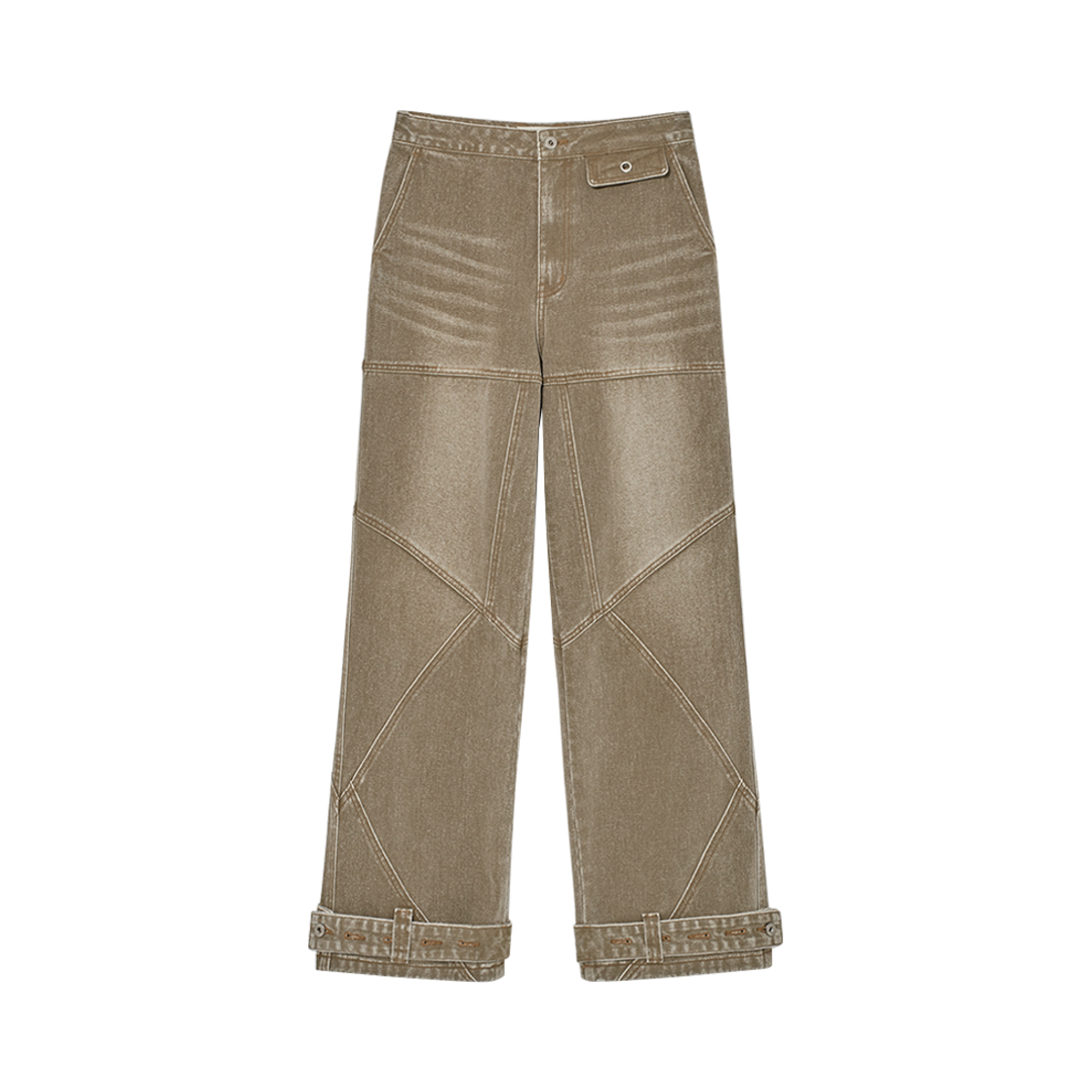 ★GLOWNY★BONES DENIM PANTS (WHITE)★正規品/韓国直送料込 ☆GLOWNY☆BONES DENIM PANTS (WHITE)☆正規品/韓国直送料込