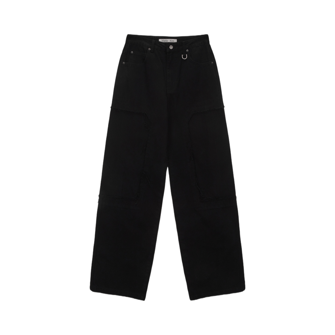 MK2434DN522H Matin Kim Double Knee Cotton Denim Pants Black