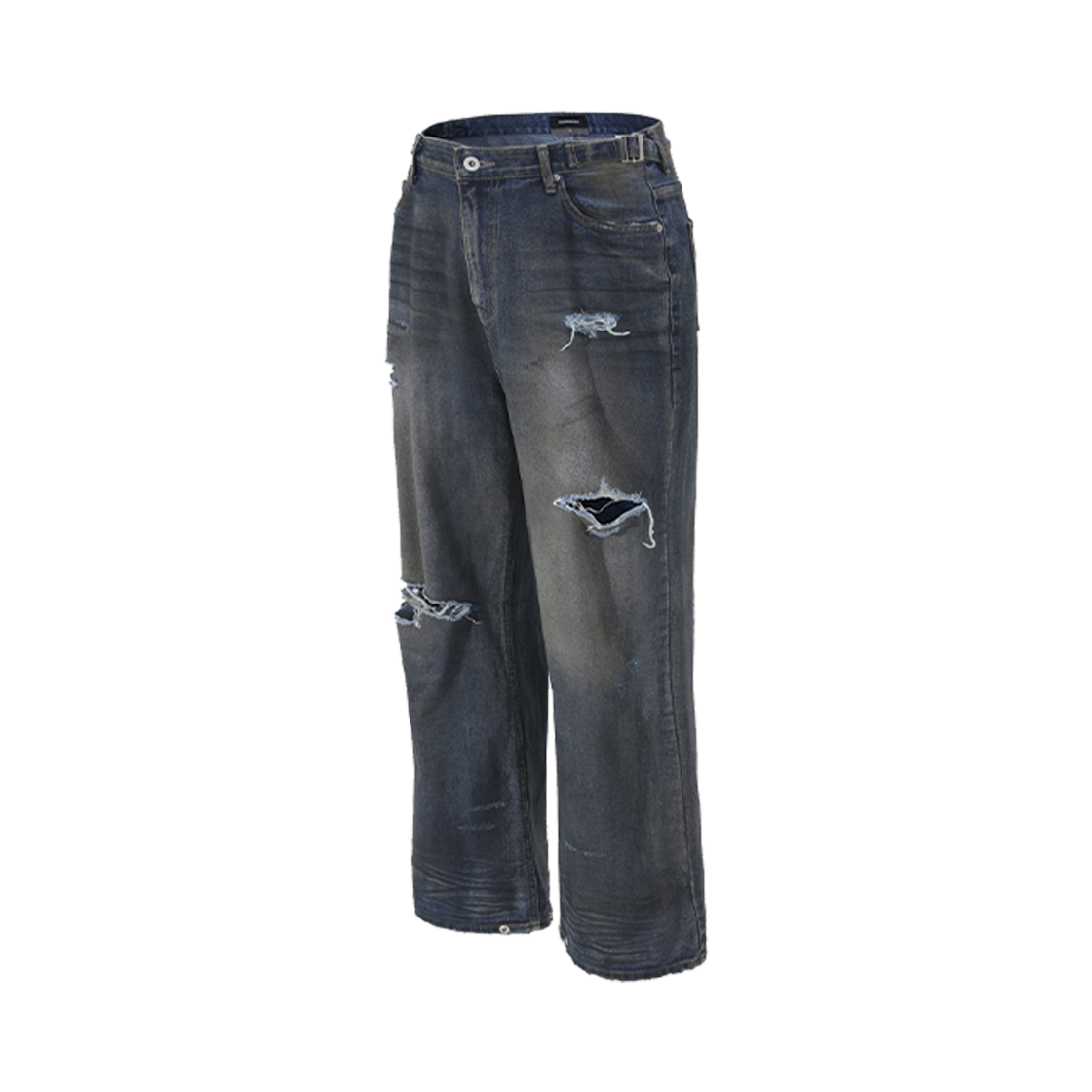 RR23FW01BL ROARINGRAD Dirty Washed Wide Denim Pants