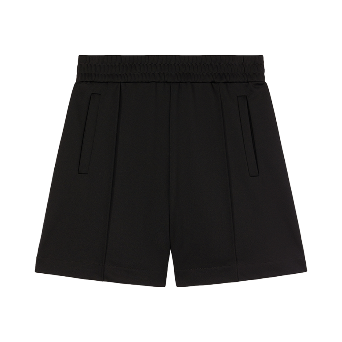 팜엔젤스 백 커브드 로고 트랙 쇼츠 블랙(PALM ANGELS Back Curved Logo Track Shorts Black)