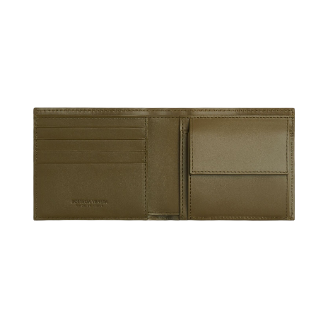 보테가 베네타 인트레치아토 코인 반지갑 머드(Bottega Veneta Intrecciato Bi-Fold Wallet with Coin Purse Mud) - 2