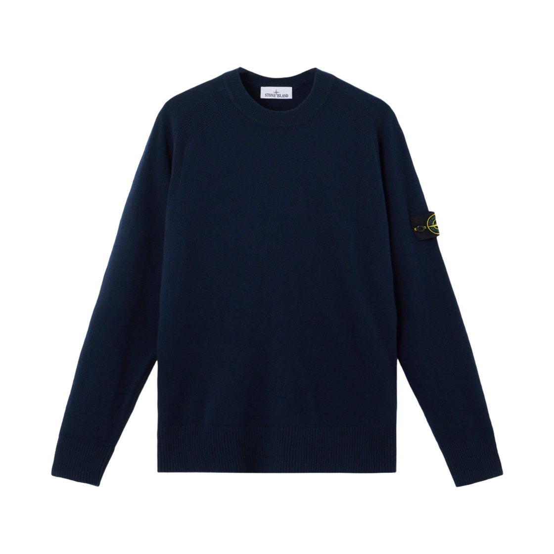 K2S1551000-45S00B4-V0020 Stone Island 5100045 Light RWS Geelong Wool Crewneck Jumper with Raglan Sleeves and Ribbed Trims Navy Blue - 25FW