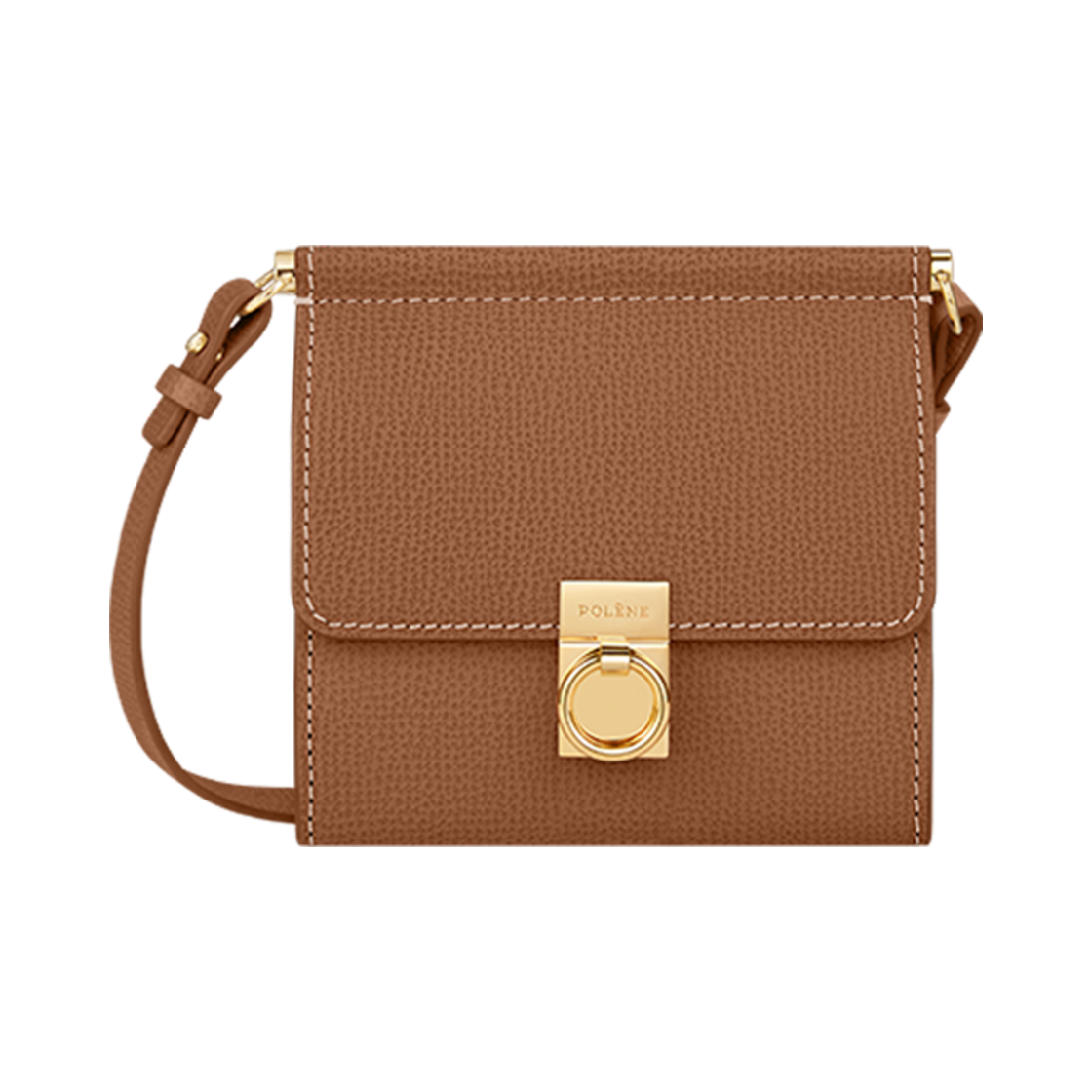 폴렌느 누메로 셉트 크로스바디 월렛 카멜(Polene Numero Sept Crossbody Wallet Camel)