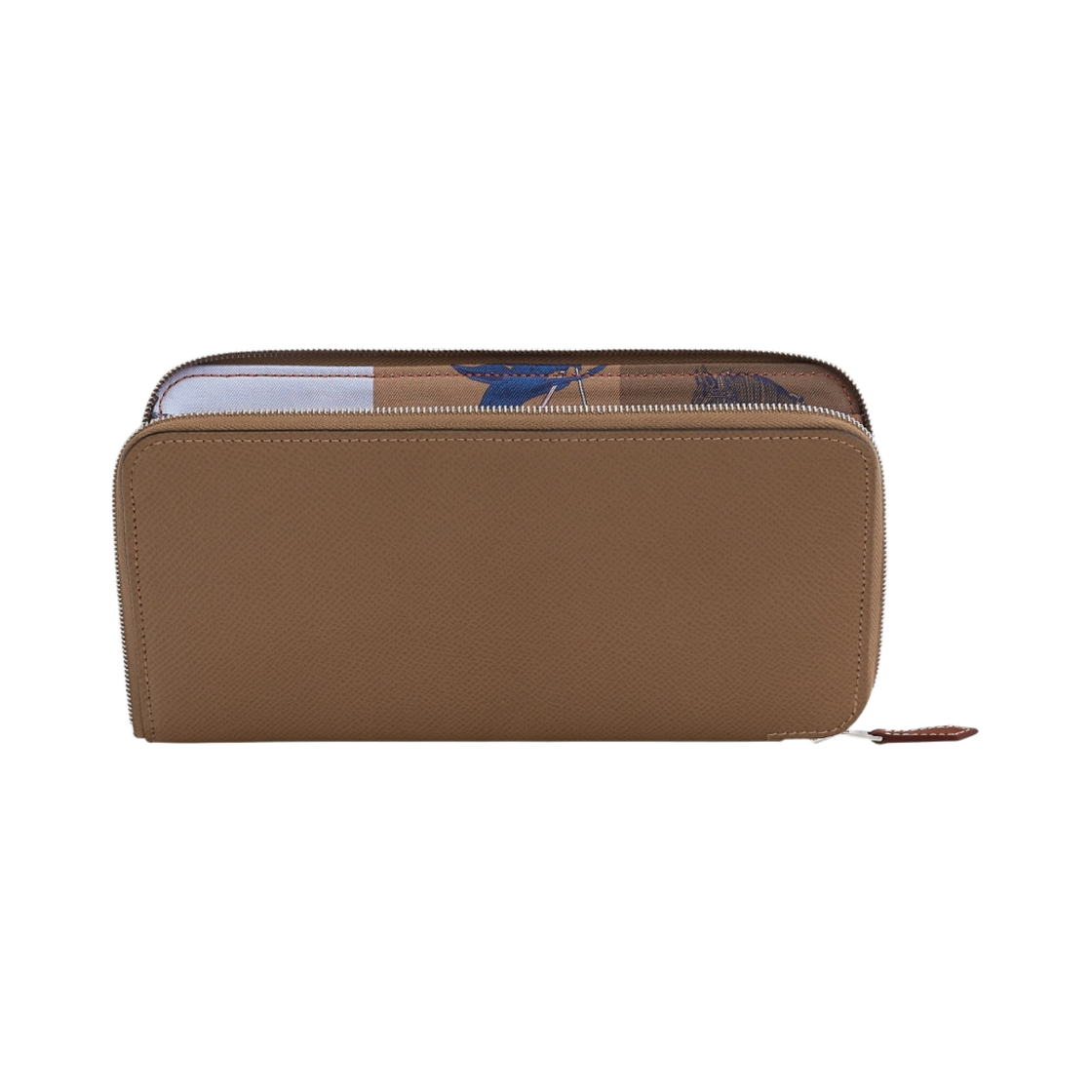에르메스 실크인 클래식 장지갑 앱송 & 팔라듐 하드웨어 알장 테르 바투 블루 프랑스(Hermes Silk'In Classic Long Wallet Epsom & Palladium Alezan Terre Battue Bleu France)