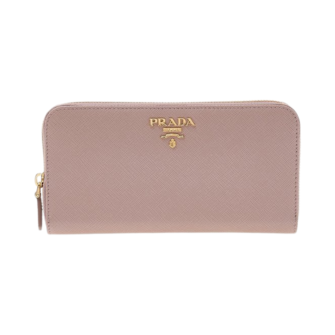 1ML506-QWA-F0236 Prada Saffiano Metal Logo Wallet Powder Pink