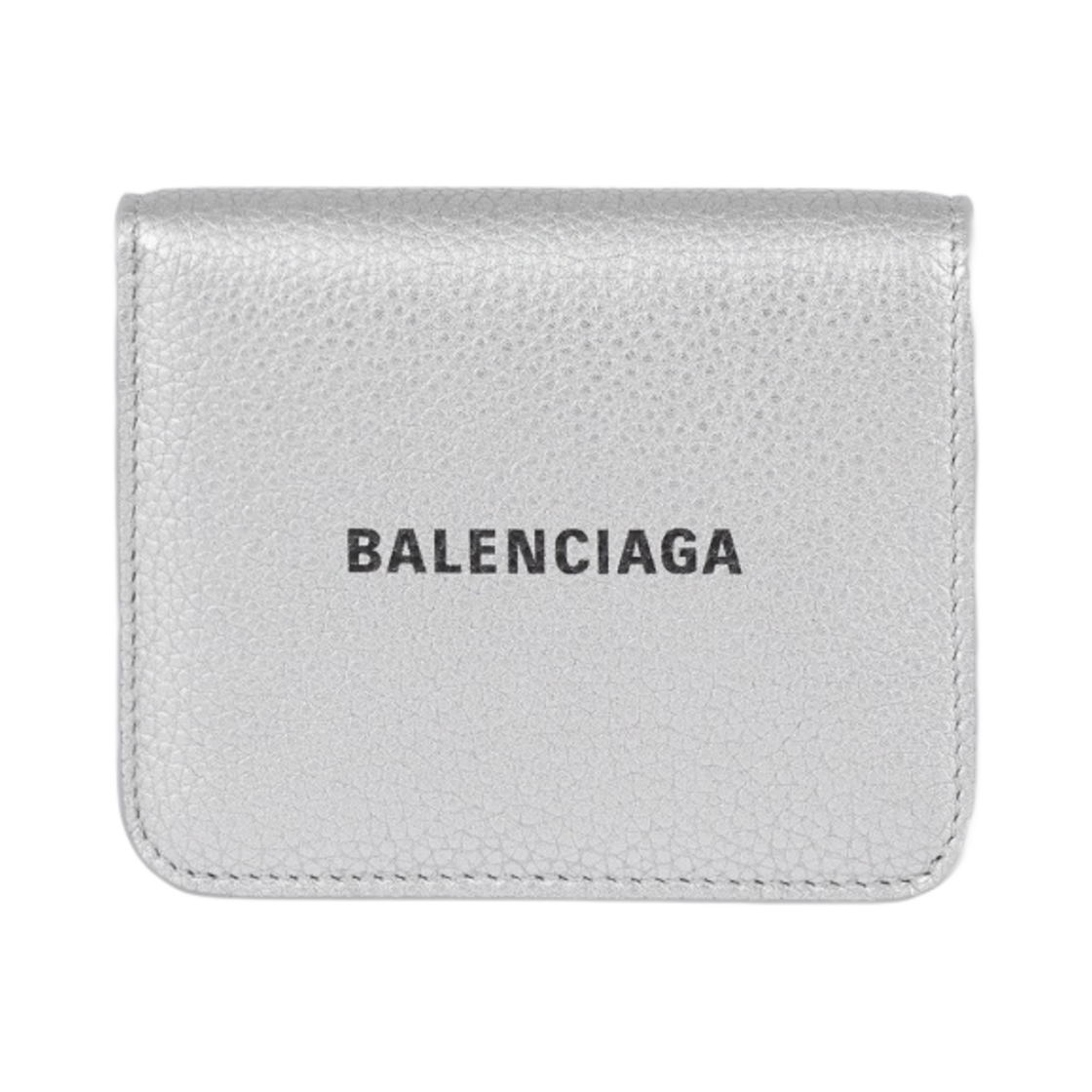 59421615YN38160 Balenciaga Cash Flap Coin and Card Holder Silver