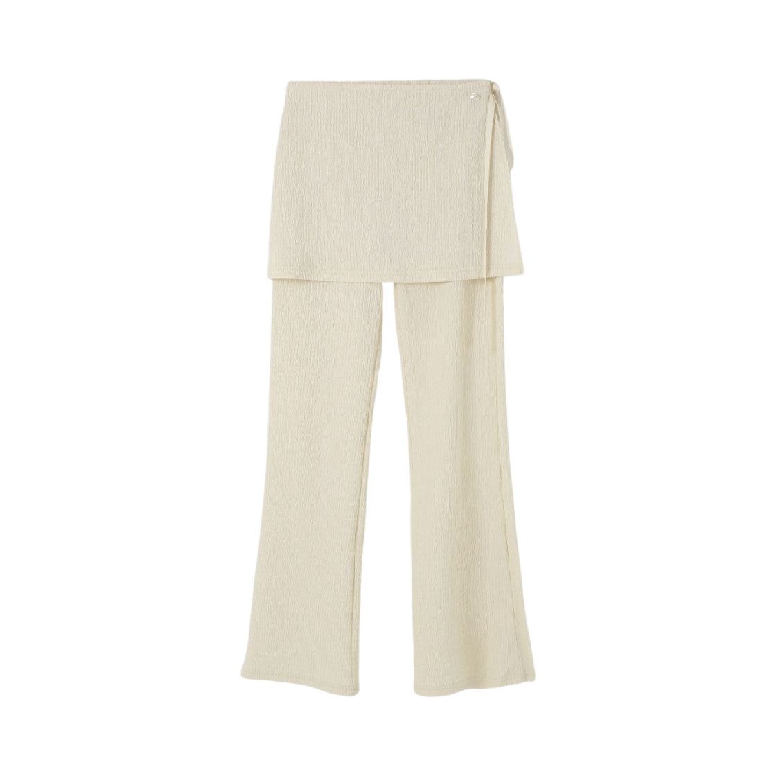 P0000BPQ (W) TANNAT T/T Wrap Layered Slit Pants Cream