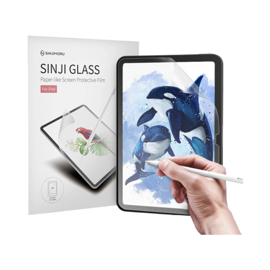 신지모루 종이질감 저반사 코팅 펜슬 드로잉 액정보호필름 아이패드 미니 에어 프로 10 9 8 7 6 5세대(SINJIMORU Paper Texture Anti-Glare Coated Pencil Drawing Screen Protector iPad Mini Air Pro 10 9 8 7 6 5)
