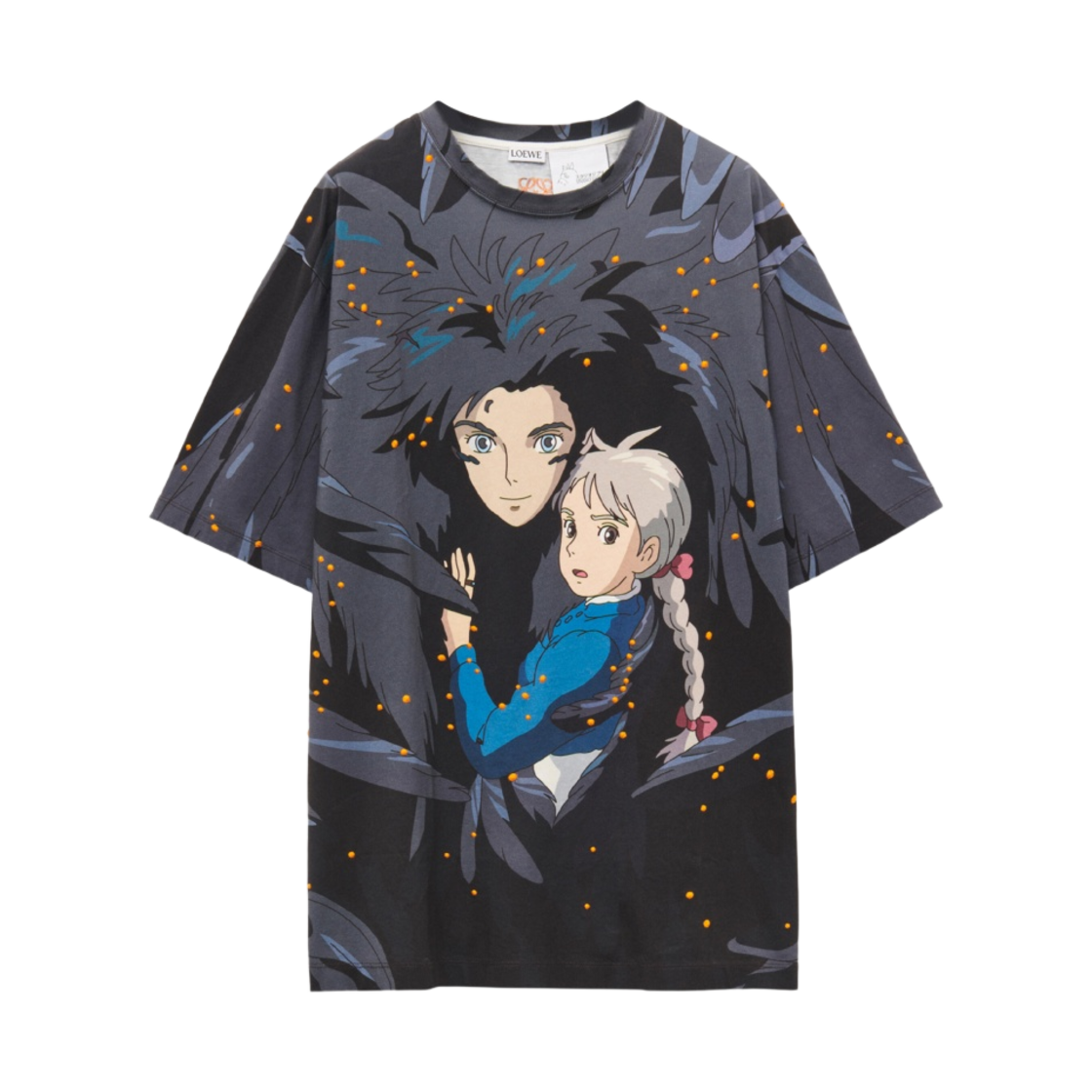 로에베 x 하울의 움직이는 성 코튼 티셔츠 네이비 블루(Loewe x Howl's Moving Castle T-Shirt in Cotton Navy Blue) - 1