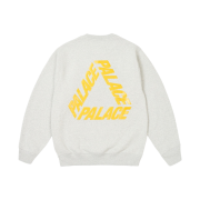 Palace P3 Glitter Crew Grey Marl - 24FW