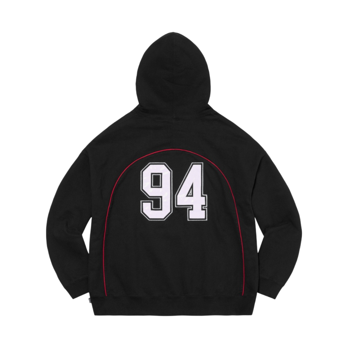 슈프림 박시 파이핑 아크 후드 스웨트셔츠 블랙 - 23SS(Supreme Boxy Piping Arc Hooded Sweatshirt Black - 23SS) - 2