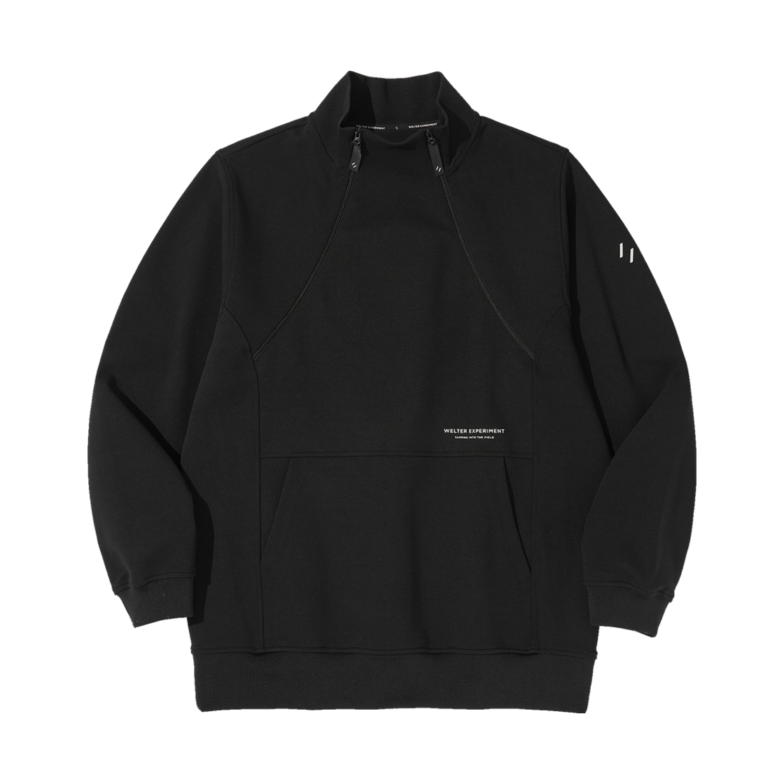 WOL090 Welter Experiment Double Half Zip Sweatshirt Black
