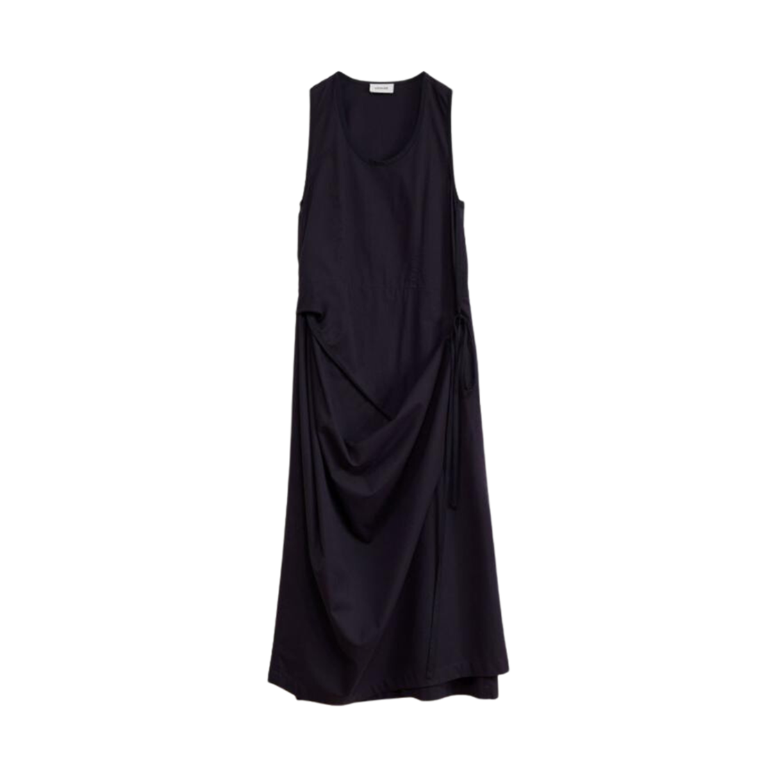 DR1053-LF1253-BL803 (W) Lemaire Sleeveless Wrap Dress Midnight Indigo