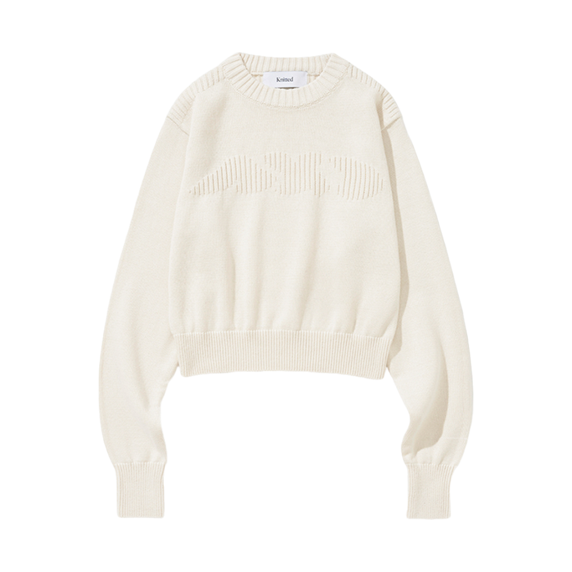 니티드 미니멀 AND 라운드 니트 우먼 아이보리