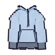 (W) Loewe Pixelated Hoodie in Technical Knit Light Blue