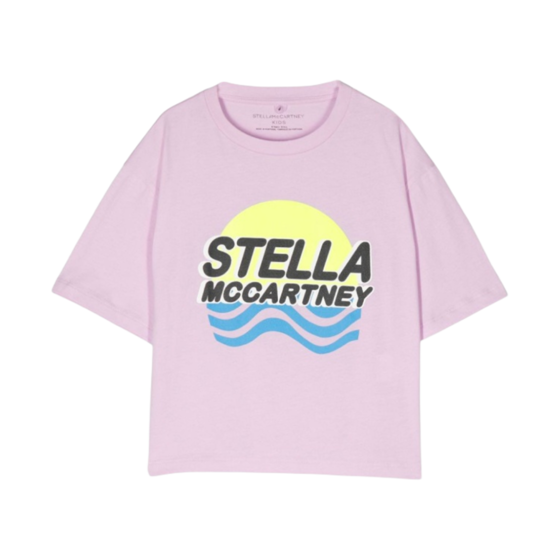 TU8D71Z0434522 (Kids) Stella McCartney Logo Print Cotton T-Shirt Light Purple