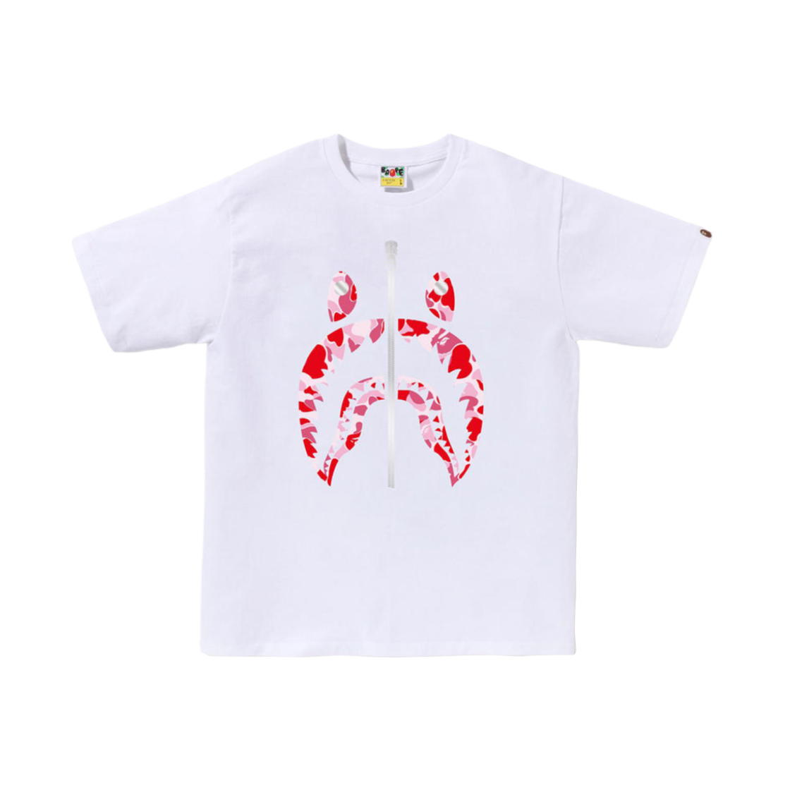 - BAPE ABC Camo Shark T-Shirt White Pink