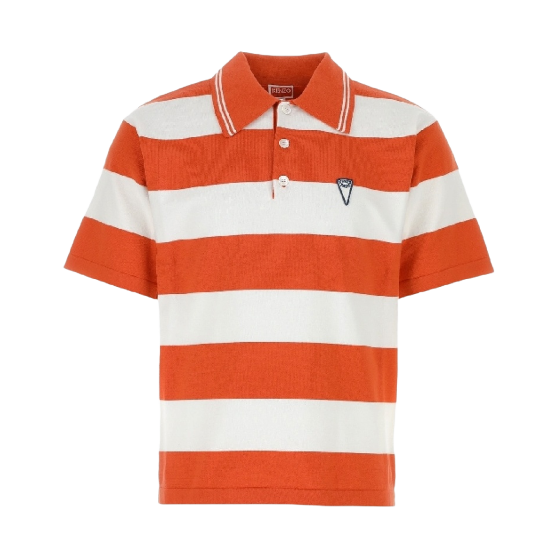 FD55PU3713CN-21 Kenzo Nautical Stripes Polo Shirt Medium Red