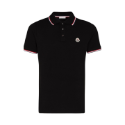Moncler Logo Polo Shirt Black - 22FW