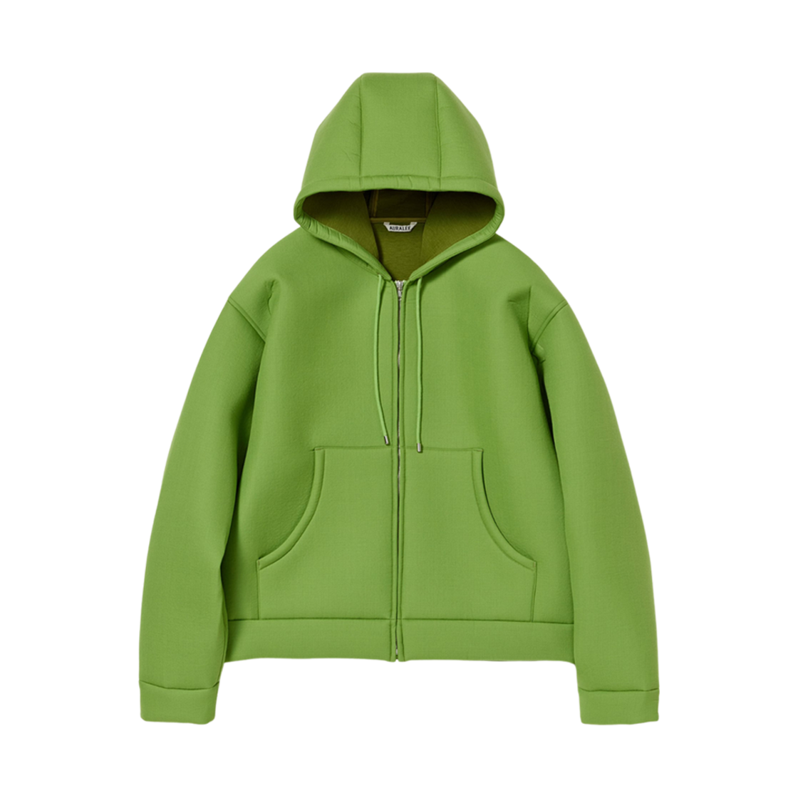 A24SB01TB Auralee Sponge Tropical Wool Zip Hoodie Green - 대표 이미지 #1
