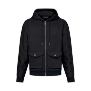 Louis Vuitton Hybrid Zipped Signature Hoodie Black