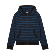 Safarispot Stripe Hoodie Zipup Navy Black