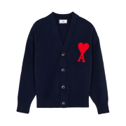 AMI de Coeur Oversize Cardigan Navy Marine - 21SS
