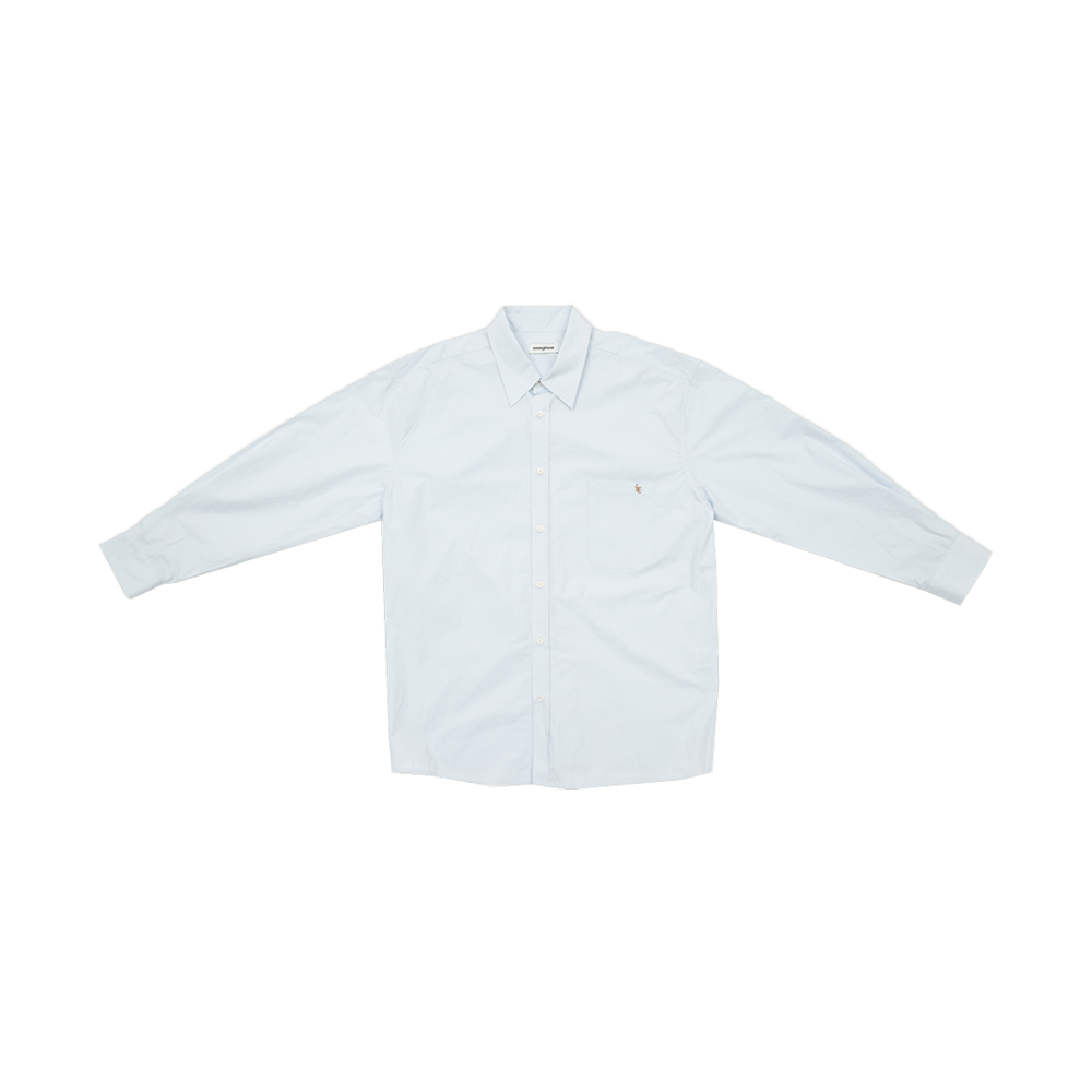 이너프원 오버사이즈 박스 셔츠 블루