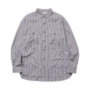 Nanga Gingham Check Camp Shirt Black - 25SS