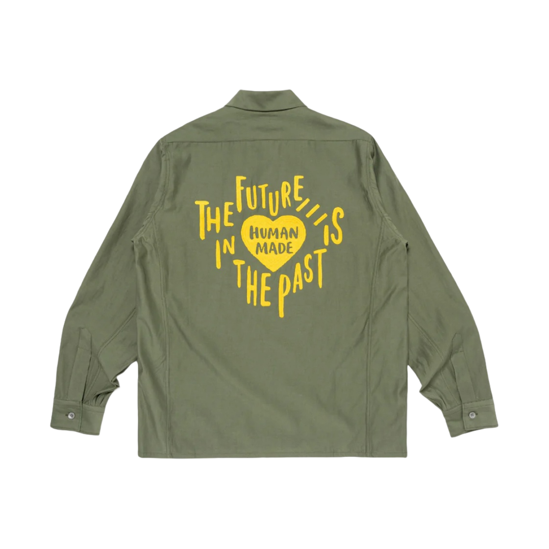 HM27SH013 Human Made Open Collar Shirt Green