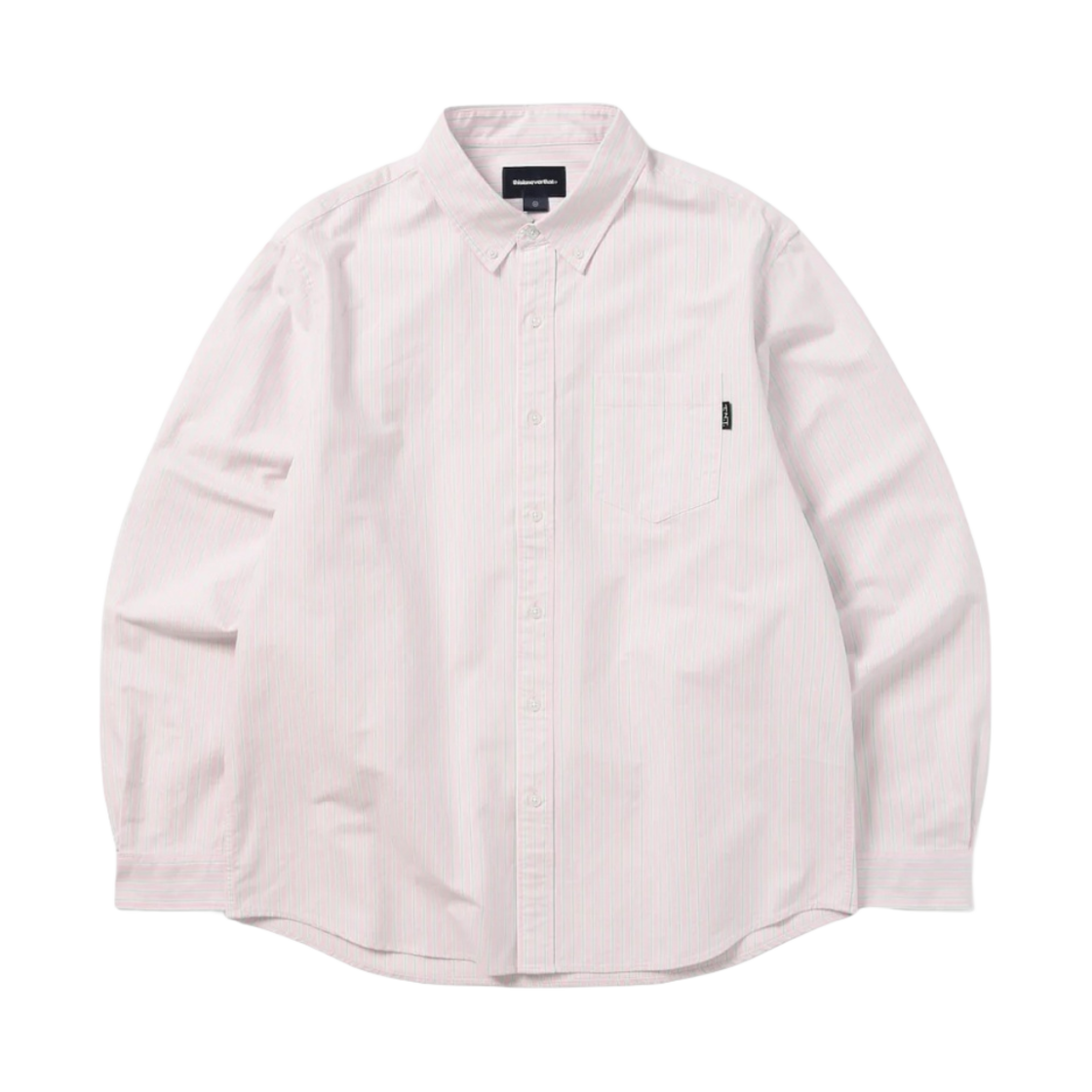 디스이즈네버댓 스트라이프 옥스포드 셔츠 핑크(Thisisneverthat Striped Oxford Shirt Pink) - 1