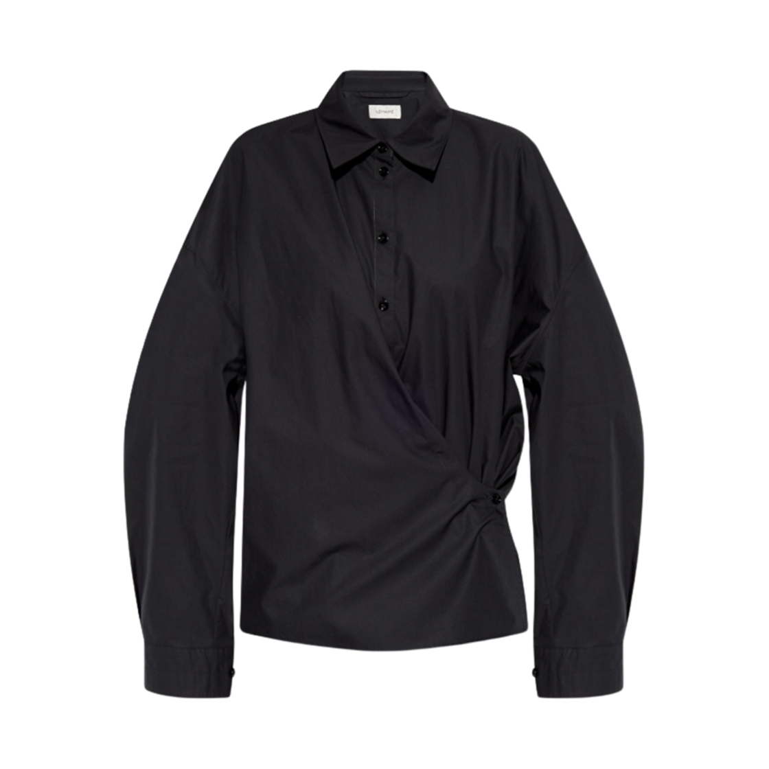 (W) 르메르 스트레이트 칼라 트위스트 셔츠 제트 블랙