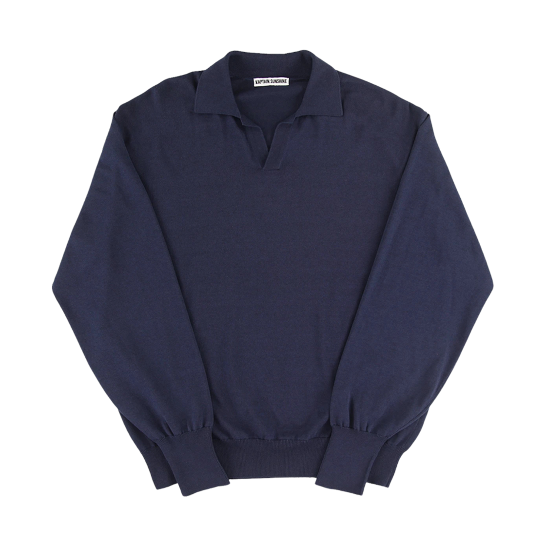 캡틴 선샤인 코튼 니트 스키퍼 셔츠 네이비(Kaptain Sunshine Cotton Knit Skipper Shirt Navy)