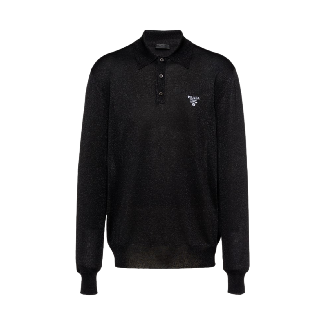 프라다 실크 폴로 셔츠 블랙(Prada Silk Polo Shirt Black) - 1