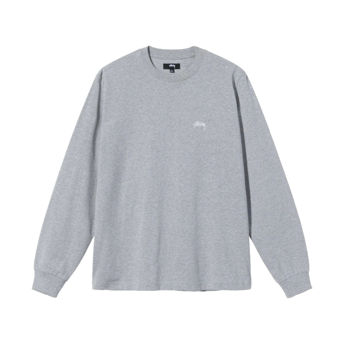 스투시 오버다이드 스탁 로고 롱슬리브 티셔츠 그레이 헤더(Stussy Overdyed Stock Logo LS T-Shirt Grey Heather) - 1