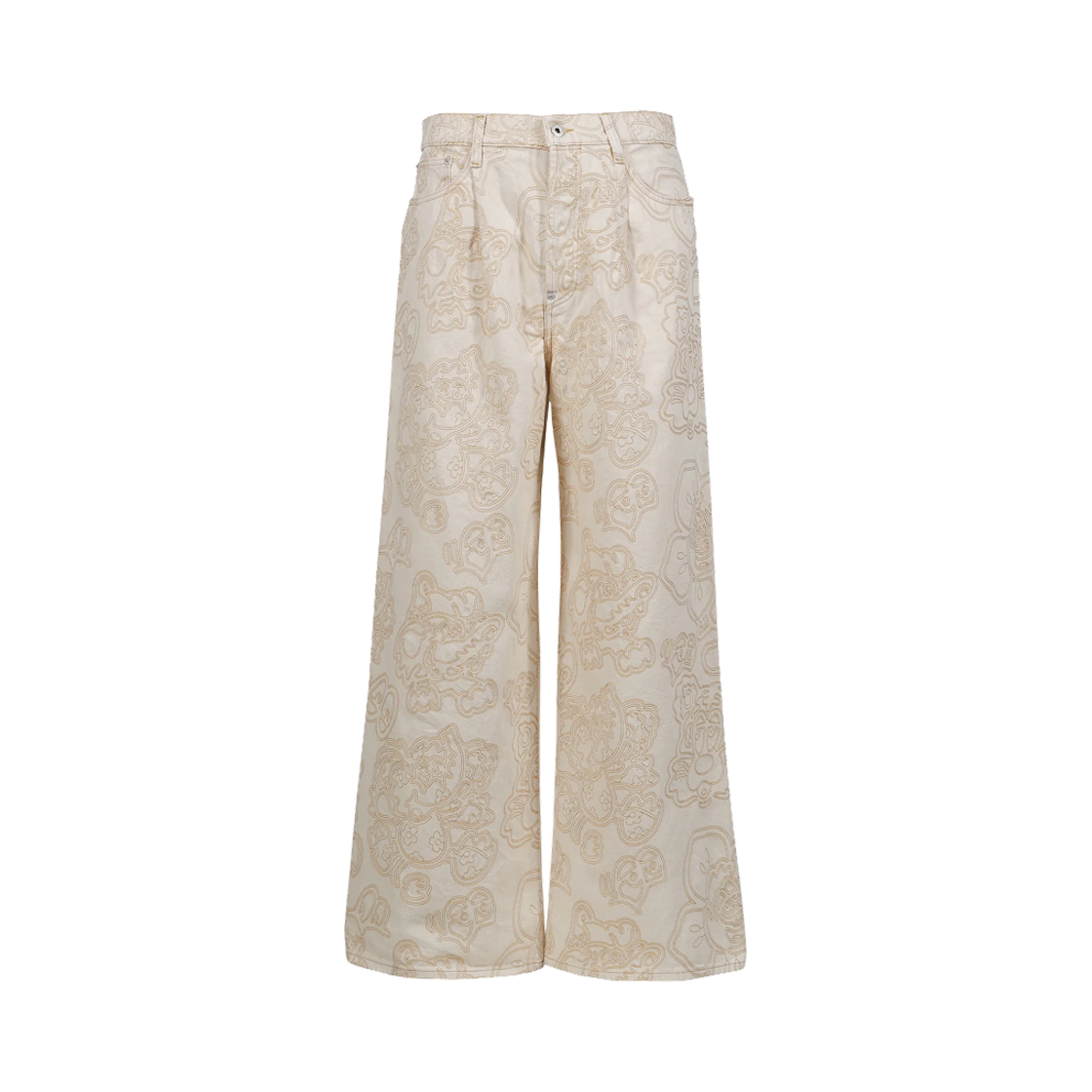 FF55DP4196W1-WHT Kenzo x Verdy Buggy Fit Jeans White