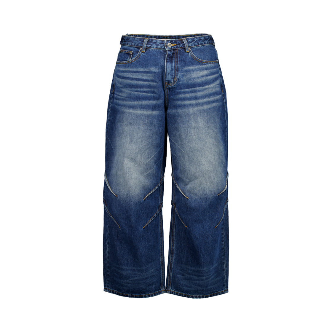 포스센스티브 포스 와이드 데님 팬츠 미디엄 블루