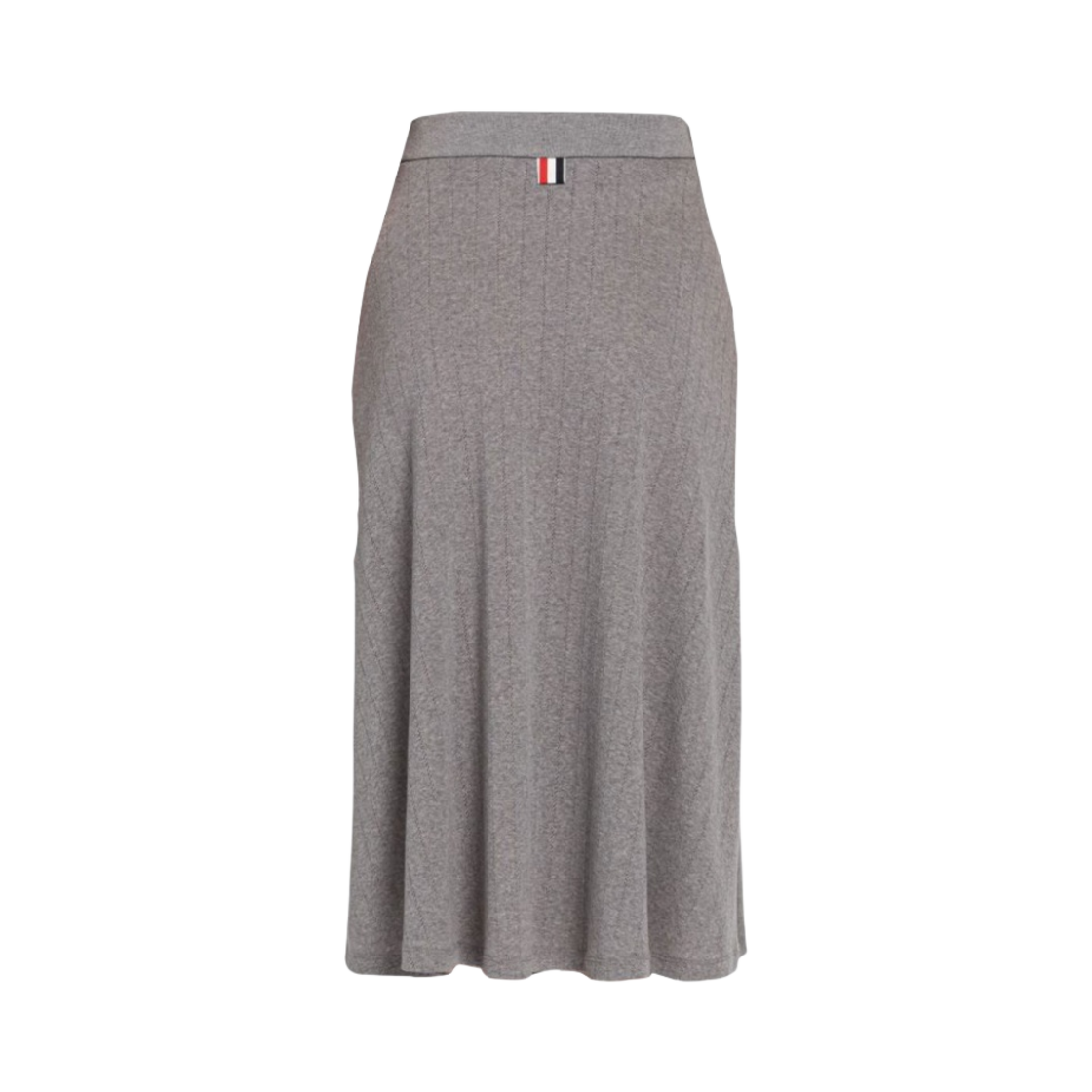(W) 톰브라운 포인텔 립 빌로우 더 니 스커트 미디움 그레이((W) Thom Browne Pointelle Rib Below the Knee Skirt Medium Grey) - 2