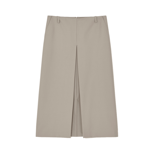 P0000ELA Kindersalmon Women Isaac Wool Skirt Raw Stone