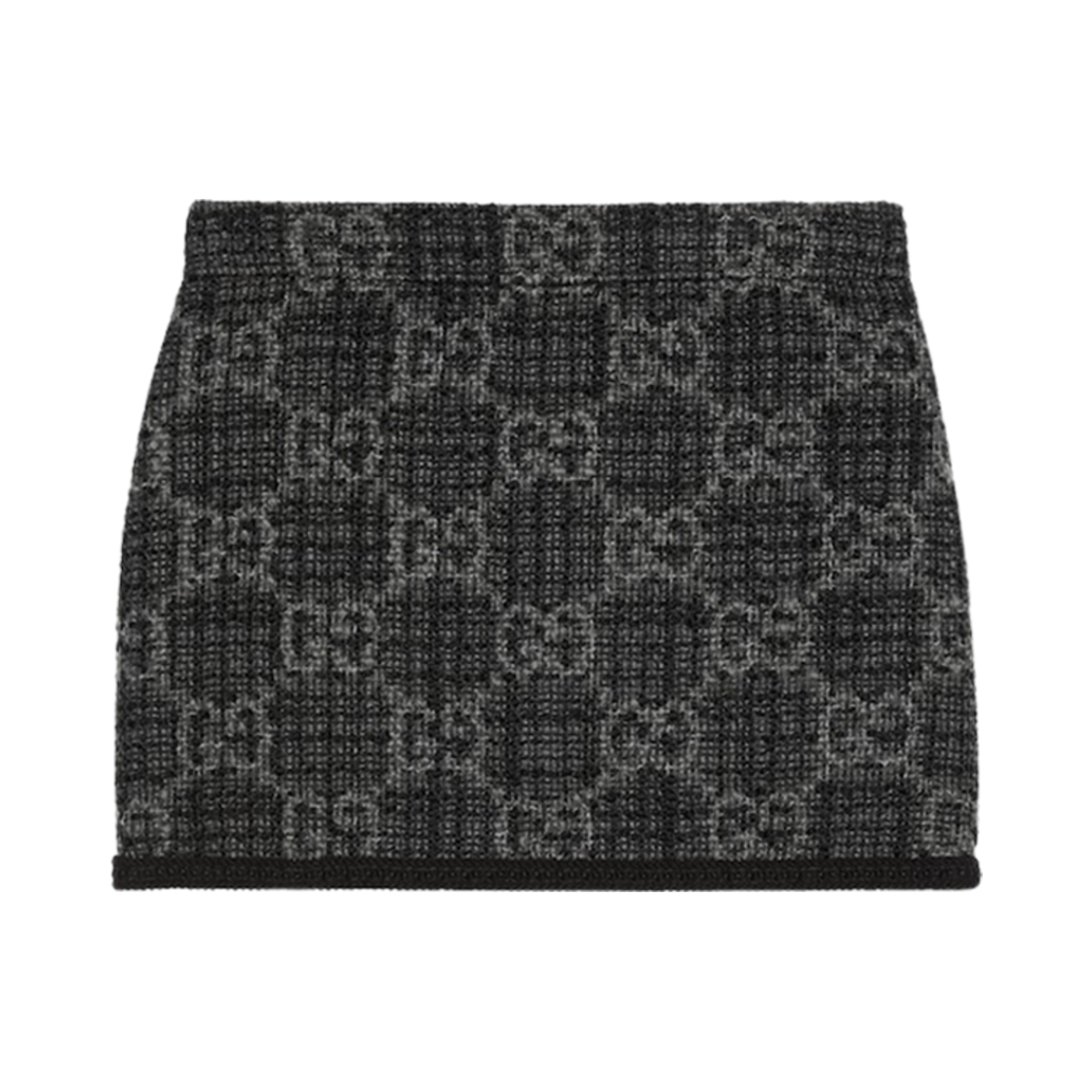 774516-ZAPA4-1074 (W) Gucci GG Tweed Skirt Dark Grey Grey